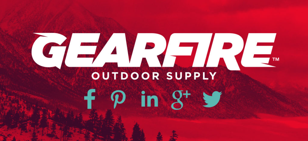 Gearfire outdoor supply with social icons