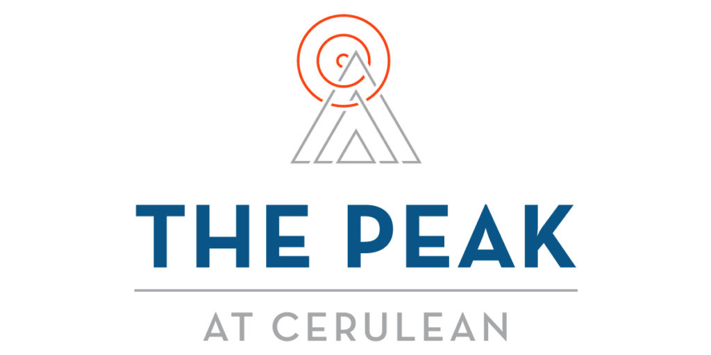 stacked logo for The Peak at Cerulean